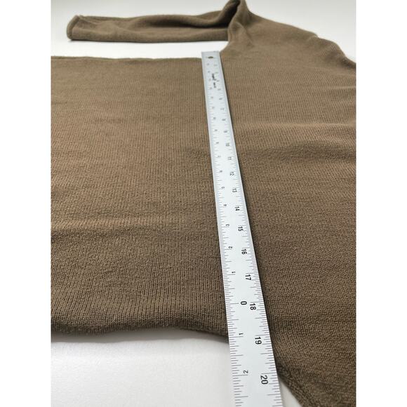 MICHAEL Michael Kors Sweater Long Sleeves Knit Hi-Low Brown Gold Zipper XS - Picture 9 of 11